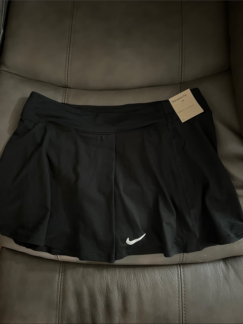 Nike Black Athletic Tennis Skort with White Swoosh